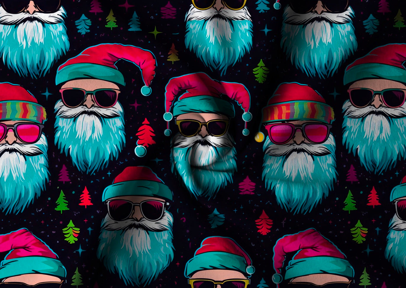 Weihnachtsmann auf schwarz Oktober Vorbestellung